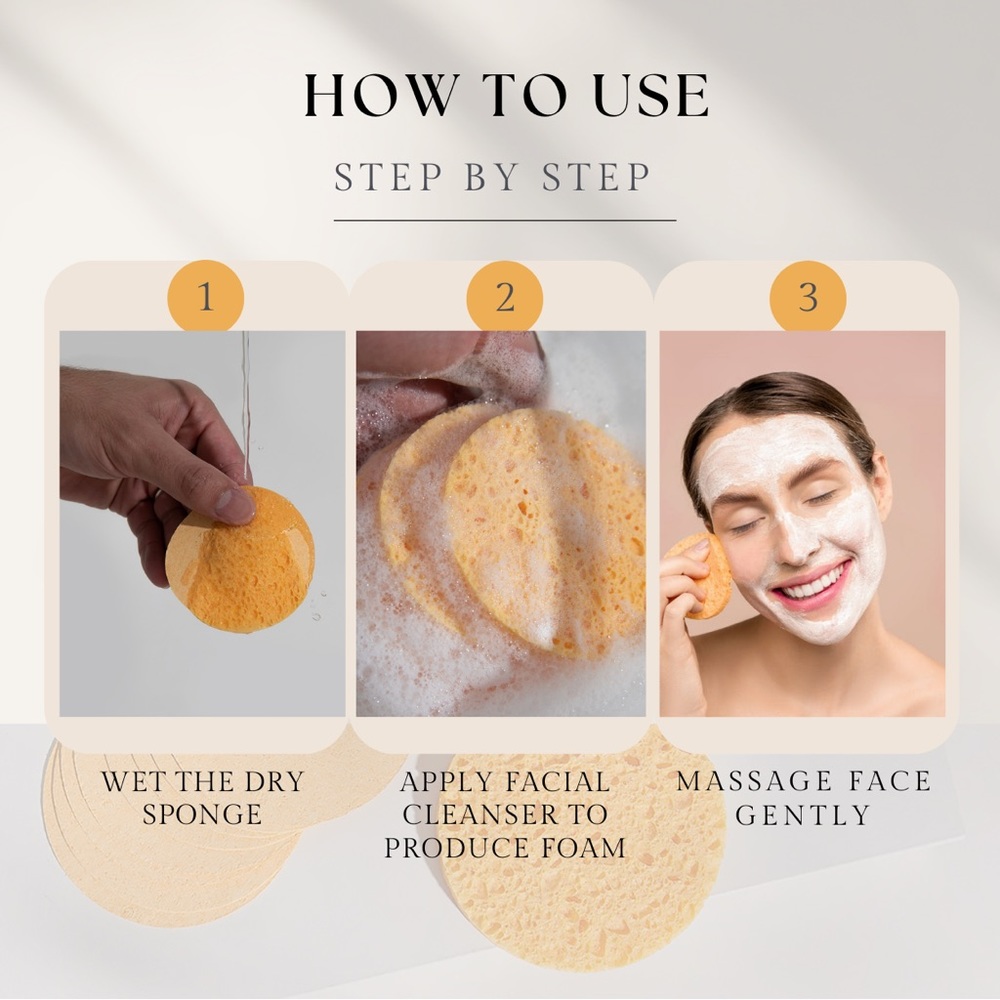 Facial Sponge 50-Count Cellulose Compressed Facial Sponges, iKnock Wasp - Picture 6 of 12